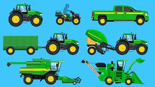 Farm Vehicles - Learn Farm Tractors, Harvesters, Trucks &amp; More - Organic Learning