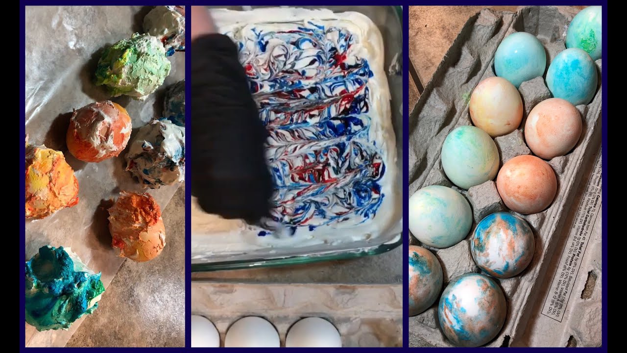 Marbled Whip Cream Egg Dying YouTube