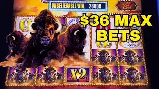 MAX BET BONUSES GIVES ME THE JACKPOTS ON BUFFALO GOLD!