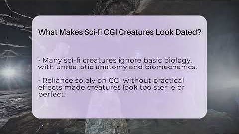 What Makes Sci-fi CGI Creatures Look Dated? - The SciFi Reel