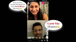 I LOVE YOU Dhanshree | Yuzi LIVE On Instagram! Yuzvendra Chahal Wife Dhanashree Verma