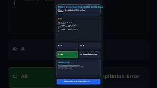 C Interview Prep: Nested Switch Cases (68/500) #shorts #latest #festival #coding