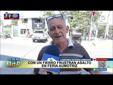 Chiclayo: They fended off armed robbers using a metal bar