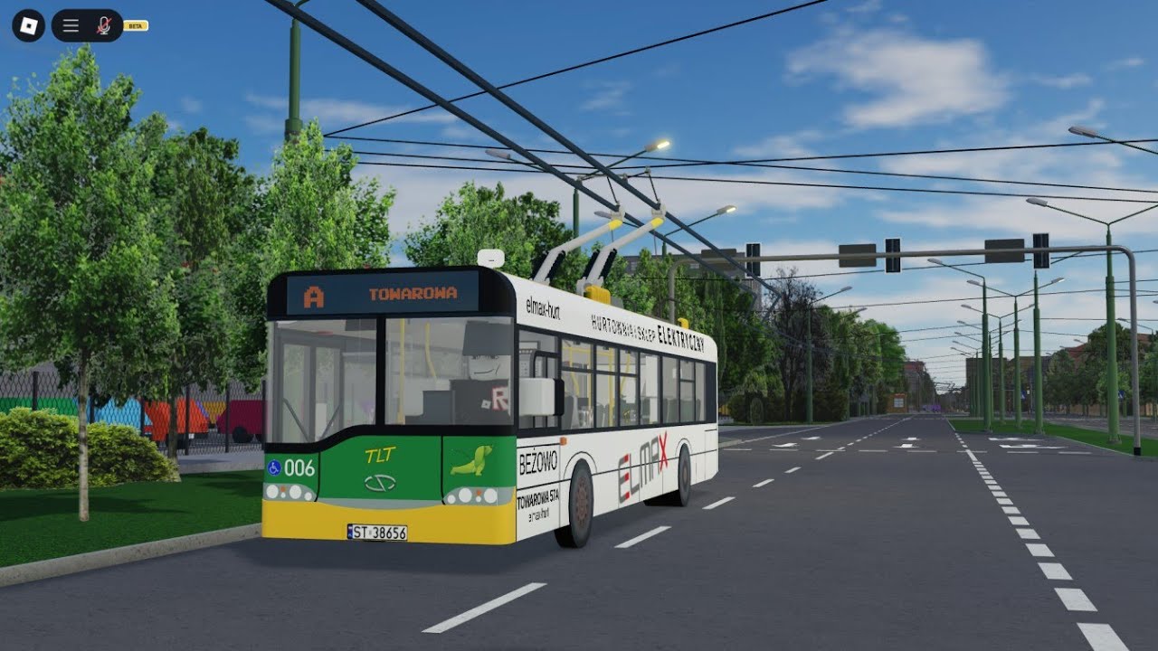 ROBLOX Beżowo | Solaris Trollino 12AC #006 - przejazd na linii A