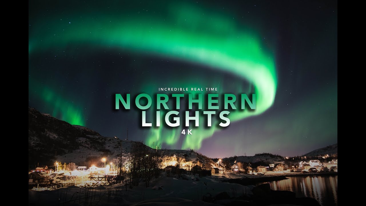 Unbelievable northern lights real time footage 4K Tromsø, Norway