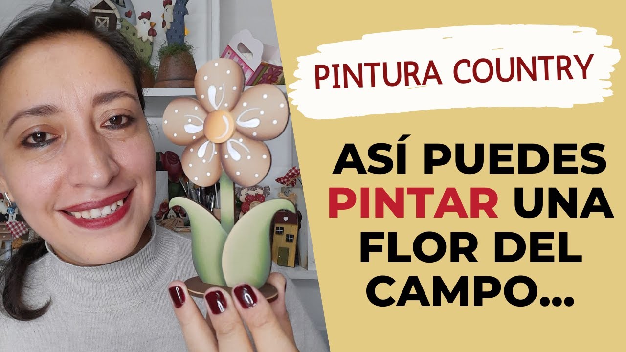 CÓMO PINTAR UNA FLOR COUNTRY...#hobby #pinturacountry #artecountry #pinturaacrilica