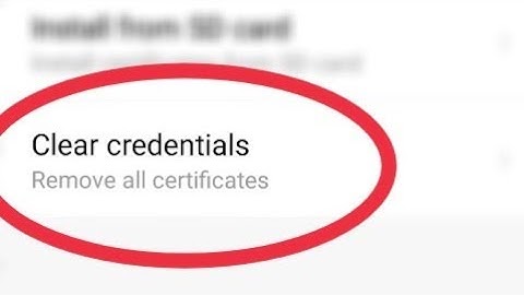 Clear credentials Remove all certificates Storage || Encryption & credentials In Redmi Note 5 Pro