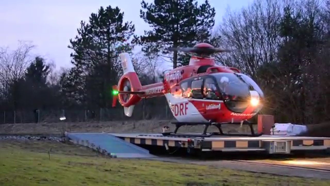 DRF Luftrettung - Landung Christoph 43 (EC 135 D-HDRC)