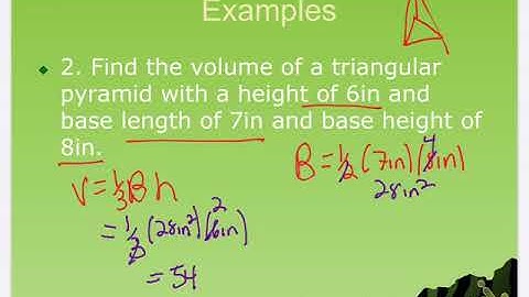 Geometry: 9.5 volume of pyramids and cones part 1