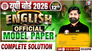 Up Board Class 12 English Model Paper 12Th English Model Paper Solution Up Board Model Paper