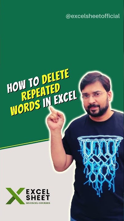 How To Delete Repeated Words In Excel | Excel Tips & Tricks #shorts # ...