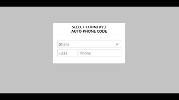 #25 Select Country and Auto Generate Country Phone Code  with React Hooks and Tailwindcss