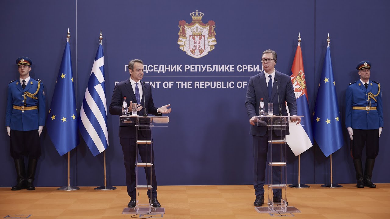 Δηλώσεις του Πρωθυπουργού Κυριάκου Μητσοτάκη και του Προέδρου της Σερβίας Aleksandar Vučić