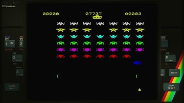 Base Invaders Work Force - Speed 0 Sinclair ZX Spectrum Emulated