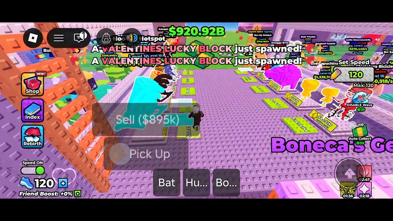 admin abuse in escape tsunami for lucky blocks