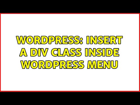 Wordpress: Insert a div class inside wordpress menu