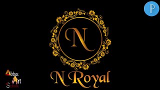 Royal N Logo Design in pixellab with swirling frame | android editing tutorial screenshot 5