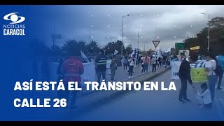 Manifestaciones en la avenida El Dorado afectan la movilidad hacia el aeropuerto