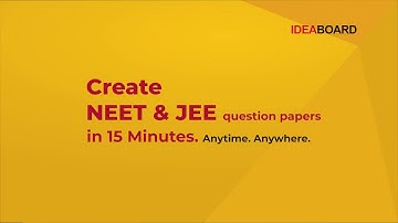 Create NEET and JEE question papers in minutes!