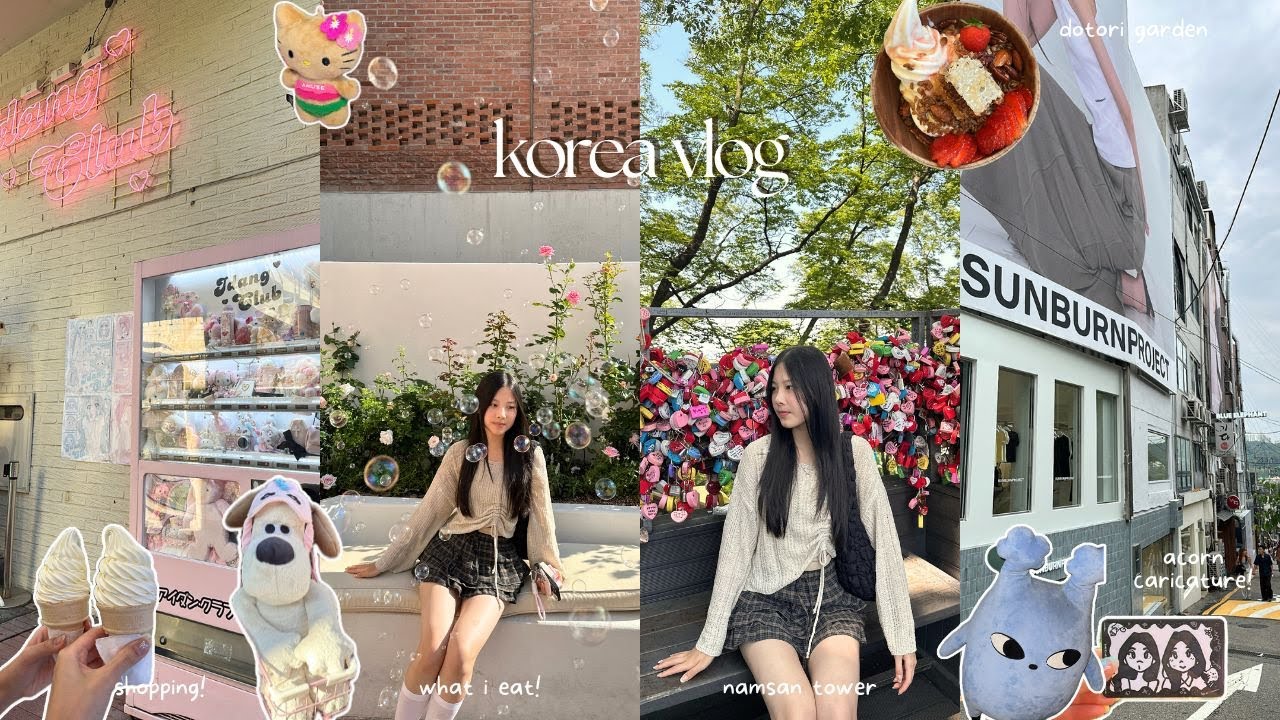 KOREA VLOG🎐: башня Намсан, что я ем, рынок Манвон, Сонсу, Итэвон, шопинг в Хондэ