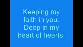 Keeping my faith in you - by Luther Vandross (lyrics).