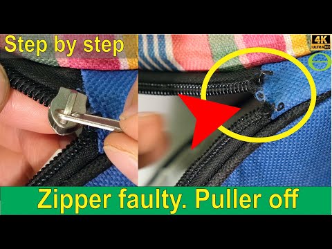 How to fix a faulty zipper. Puller has come off and tape