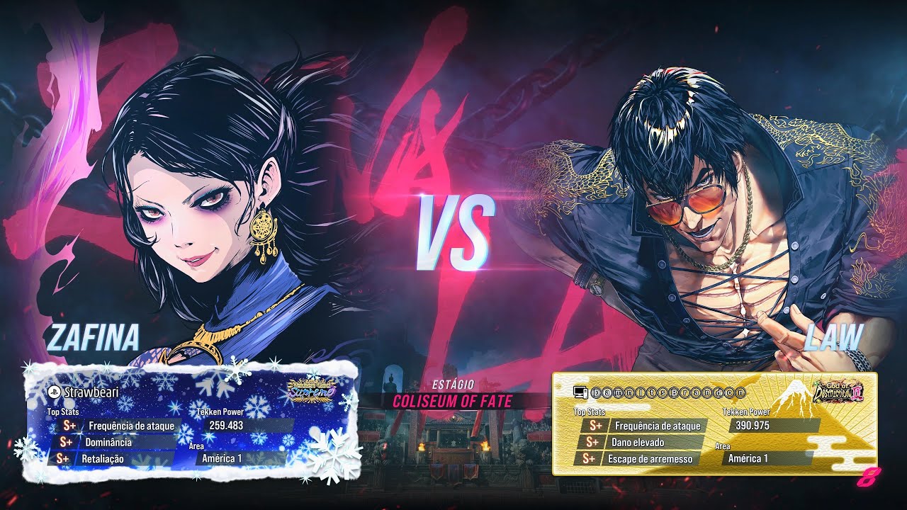 TEKKEN 8 Zafina vs Marshall Law | High Level Ranked Match Gameplay (PS5)