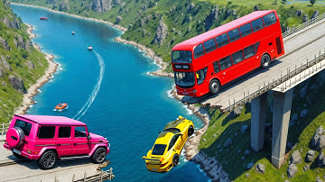 Cars vs Unforeseen BROKEN BRIDGE Challenge - BeamNG drive Fails & Crashes 2025!