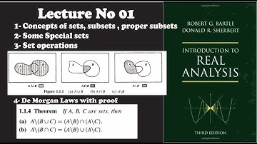 introduction to real analysis bartile lecture 1 - real analysis - part 1 - introduction
