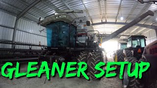 Gleaner R72, setting it up for wheat and rye.