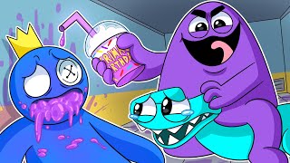 GRIMACE SHAKE Vs. BLUE!? Roblox RAINBOW FRIENDS Animation