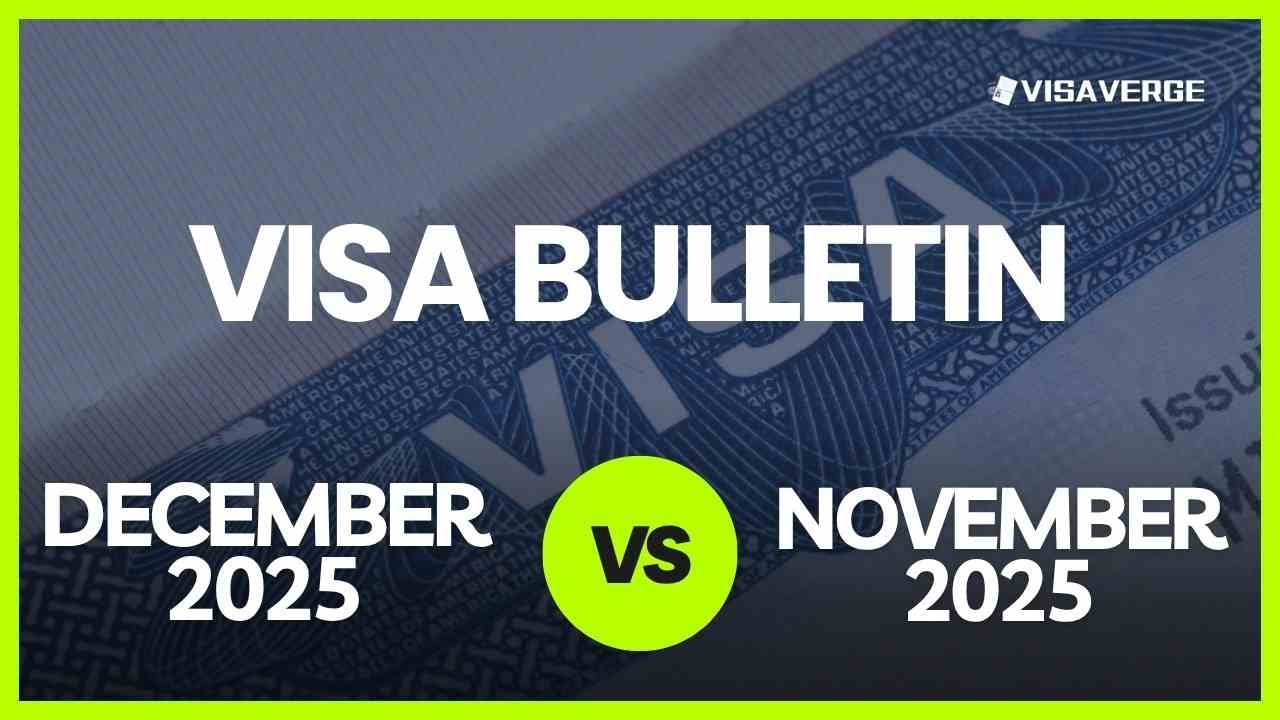 Основные различия между выпуском Visa Bulletin за декабрь 2025 г. и выпуском за ноябрь 2025 г.
