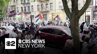 Pro-Palestinian demonstrators march through Queens streets