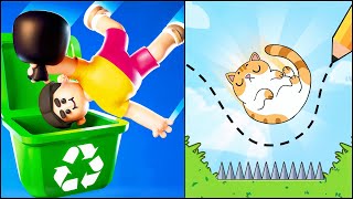 Lazy Jump VS Cat Rescue Draw to Save - All Levels SpeedRun  Ep 1 screenshot 3