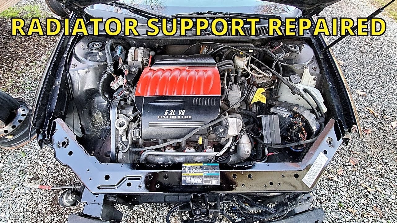 Salvage Chevrolet Monte Carlo SS Project - Radiator Core Support Repair Is  Finished - YouTube