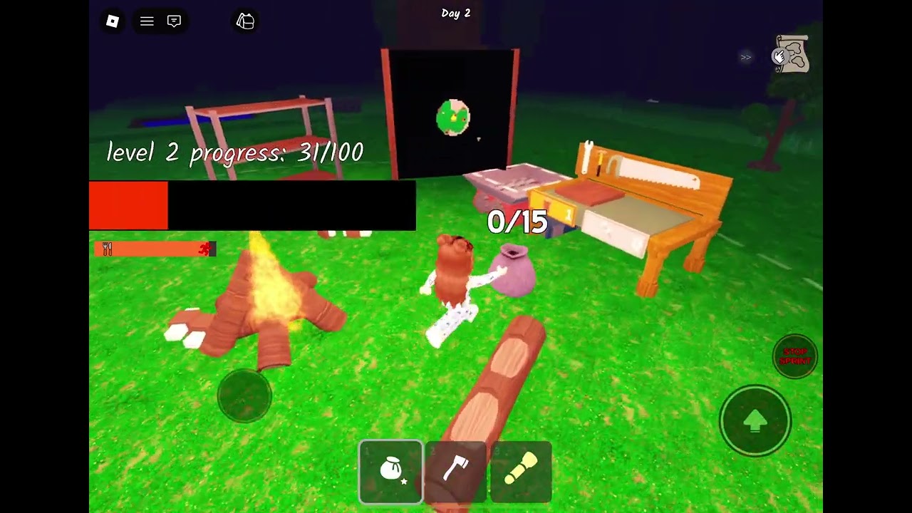 Playing 99 nights in the forest (no parts just a normal part)