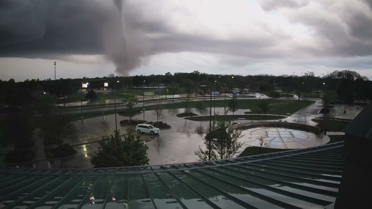 Andover Tornado, April 29, 2022, City Hall Security Camera Footage