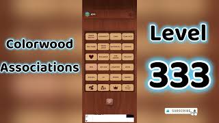 Colorwood Associations Level 333 Answers 🧩✨ | Go Answer