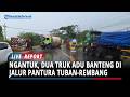 Diduga Sopir Mengantuk, Dua Truk Adu Banteng di Jalur Pantura Tuban-Rembang