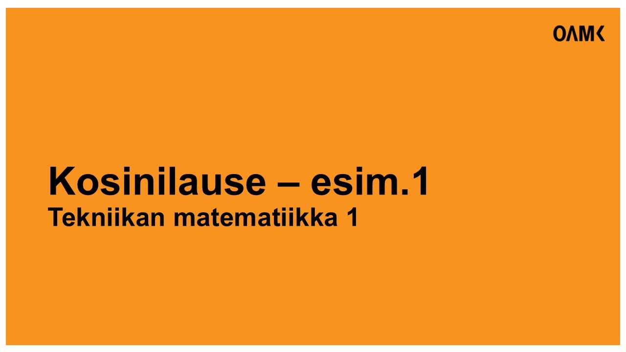 Kosinilause - esim.1