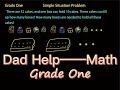 Daddy Help Grade One Math Tutorial-9: Simple Situation Problem