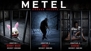 METEL HORROR ESCAPE All Secret Endings (No Commentary) | Chapter 1–3 True Ending