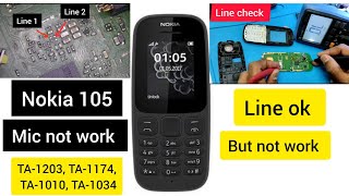 Nokia 105 mic not work, Nokia TA-1203, TA-1174, TA-1010, TA-1034 mic problem