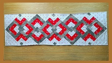 LOG CABIN Quilting Table Runner Tutorial For Beginners