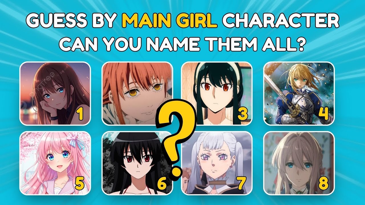 Only 1% Anime Fans Can Guess These Main Girl Characters