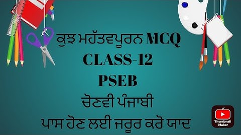 pseb 12th class elective punjabi important questions