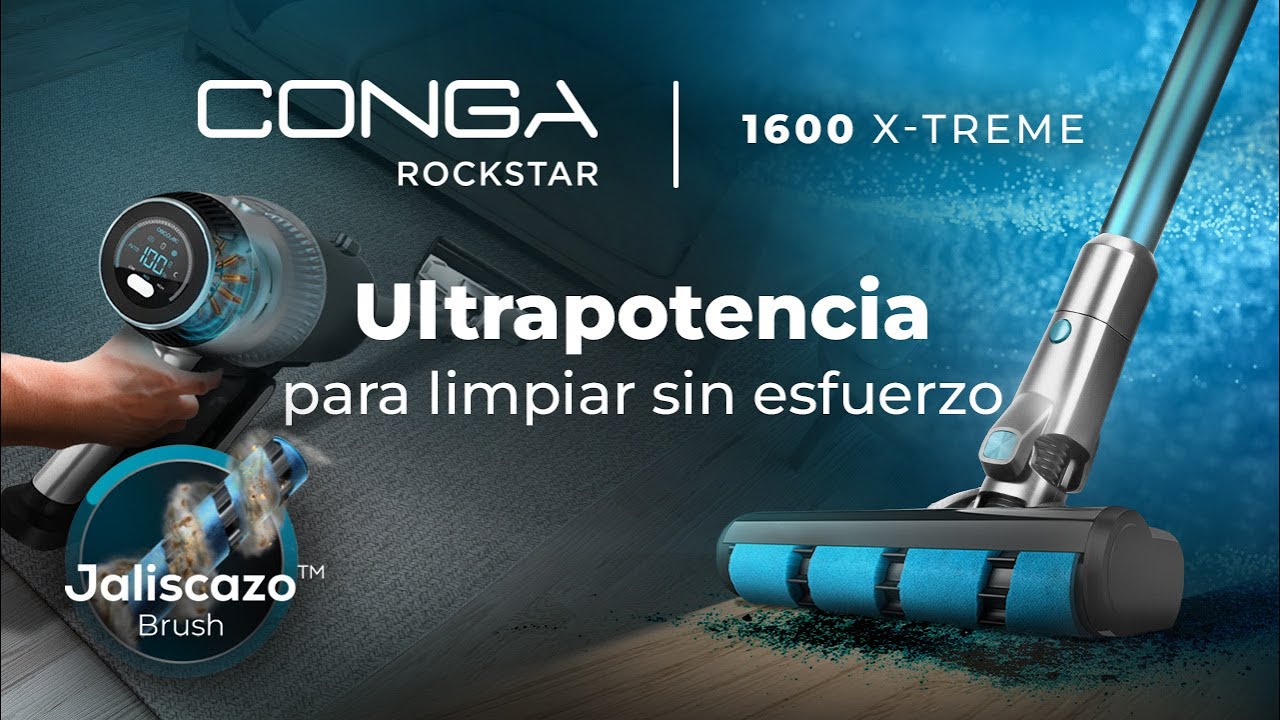 Cecotec Aspirador Vertical con Cable Conga Popstar 1000 Duo. 800 W Potencia  Máxima, 2 en 1: Vertical y de Mano, 15 kPa, Tecnología Ciclónica, Sin