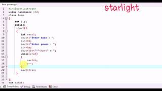 Find exponential power with dry run in C++