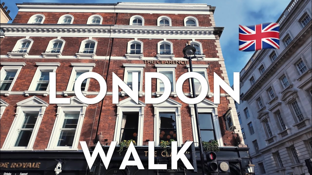 London Walking Tour 4K | Victoria Embankment Gardens, Whitehall & Trafalgar Square 