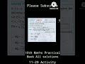 10th maths-2 Practical book solutions 2022-23 11to20 Activity (Geometry )
